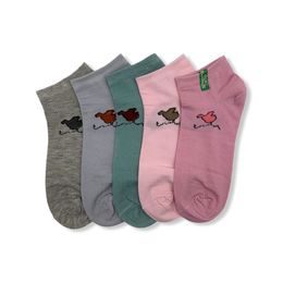 Dámské kotníčkové ponožky (XW2658) - 12 párů (mix barev)