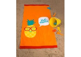 Dětská plážová osuška - Ananas Oranžová