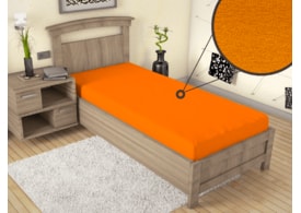 Froté prostěradlo Economy  (90 x 200 cm) - Oranžová
