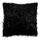 Povlak na polštářek s dlouhým vlasem 40x40 cm - Černý