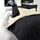 Saténové povlečení LUXURY COLLECTION 140x220, 70x90cm černé / smetanové