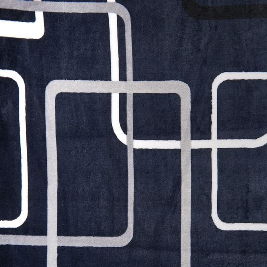 Mikroplyšová deka s beránkem 150x200 cm - Černobílé kostky