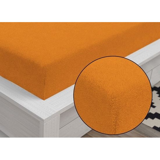 Froté prostěradlo Classic (220 x 200 cm) - Oranžová