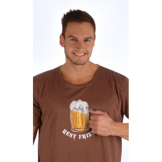 Pánská noční košile s krátkým rukávem Velké pivo