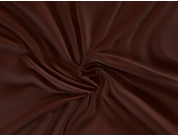 Saténové prostěradlo (180 x 200 cm) - Tmavě hnědá / čokoládová
