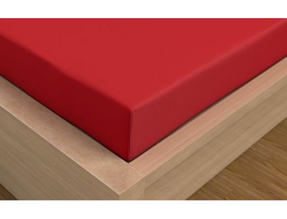 Saténové prostěradlo (80 x 200 cm) - Červená