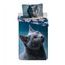 3D bavlněné povlečení 140x200, 70x90 cm - Dark Cat
