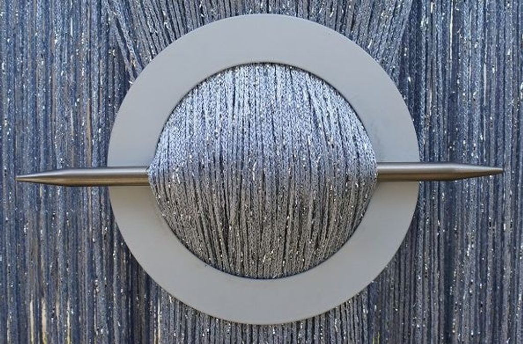 Provázková záclona Luxury - stříbrná - 250cm  100cm