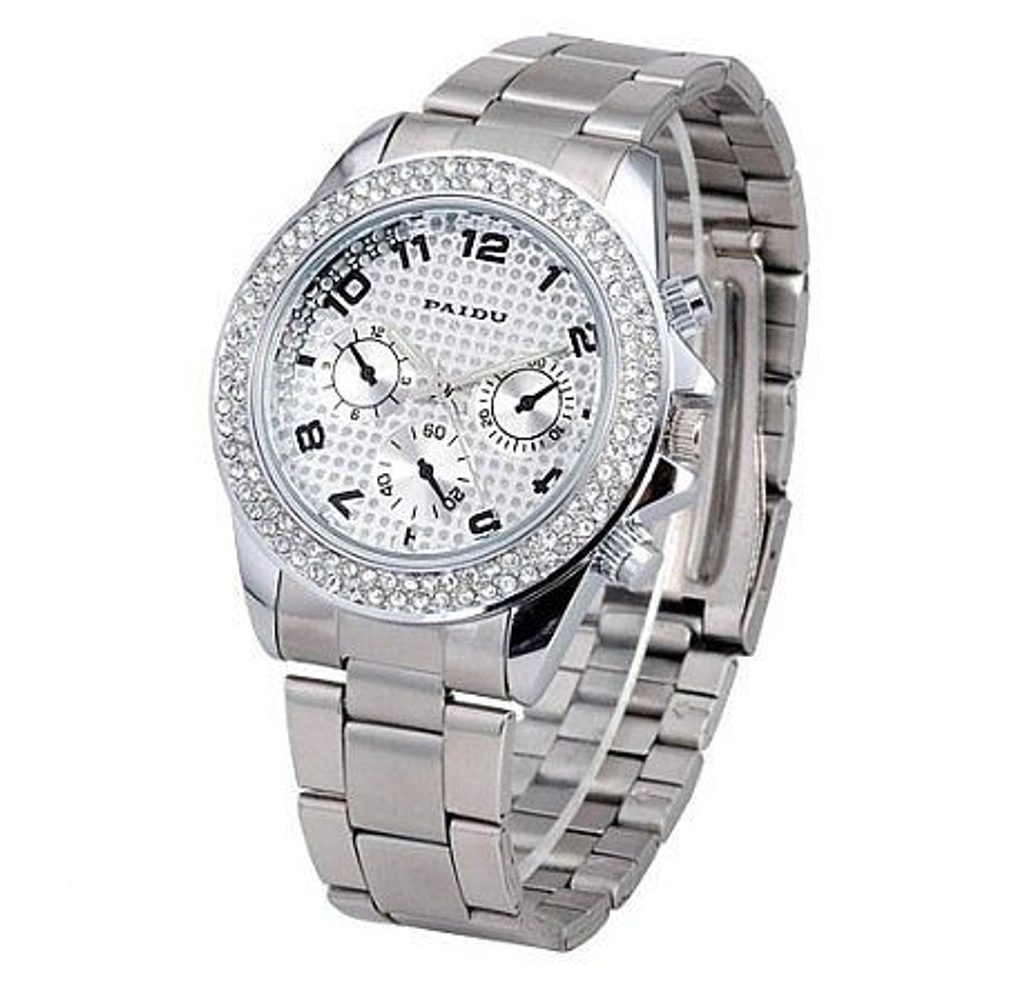 Studiomody.cz - Luxusní hodinky s krystaly Swarovski Elements- stříbrné -  Hodinky - Módní doplňky, VÝPRODEJ AŽ - 70%