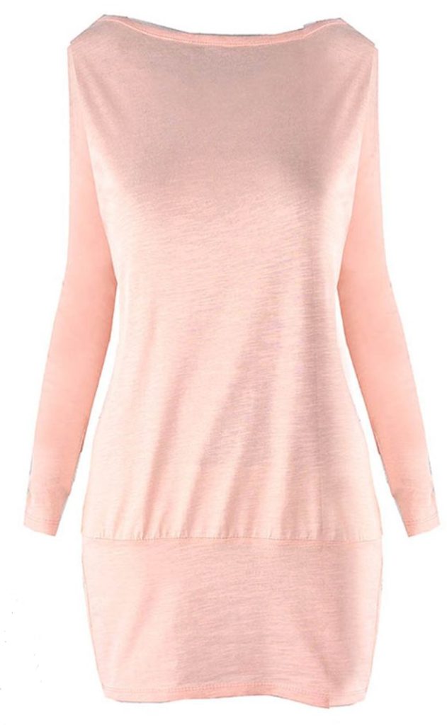 Dámské pohodlné ležérní šaty - pink - UNI (S-L)