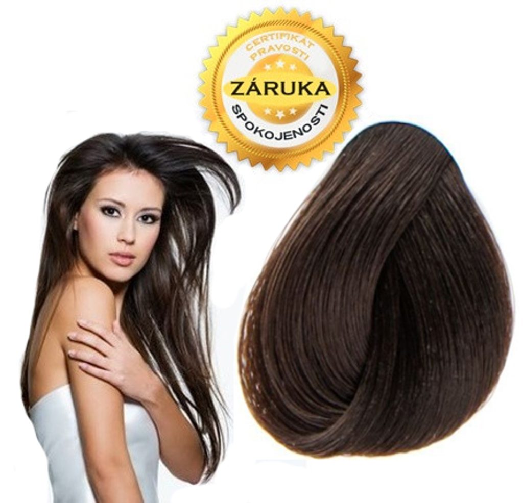 100% Východoevropské vlasy MICRO RING, tmavě hnědá 45,50,55 a 60cm - 45cm