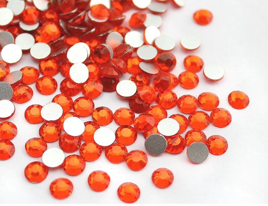 Kamínky na řasy Swarovski elements Light Orange - 25, 50ks - 25ks