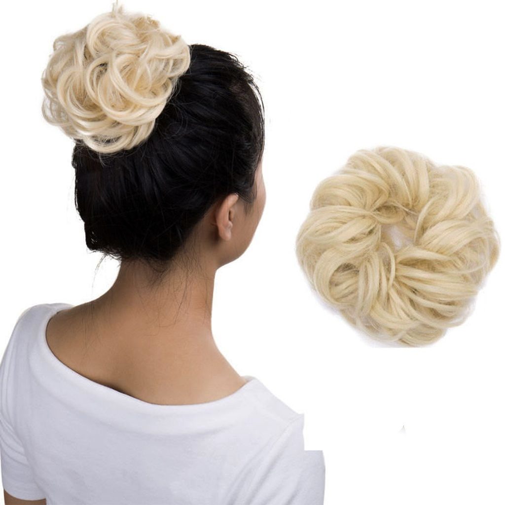 Luxusní vlasová gumka k vytvoření drdolu - výběr barev - 613 - blond