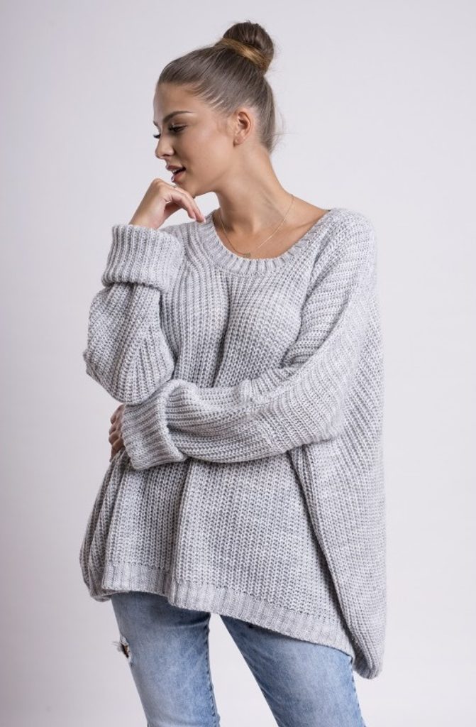 Dámský oversize svetr - Grey - UNI (S-L)