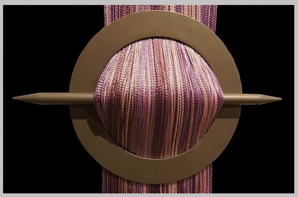 Provázková záclona De Luxe trio-effect-fialová-růžová-vřes - 160x300
