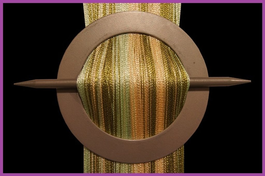 Provázková záclona De Luxe trio-effect-olivová-seledyn-ecru - 160x100