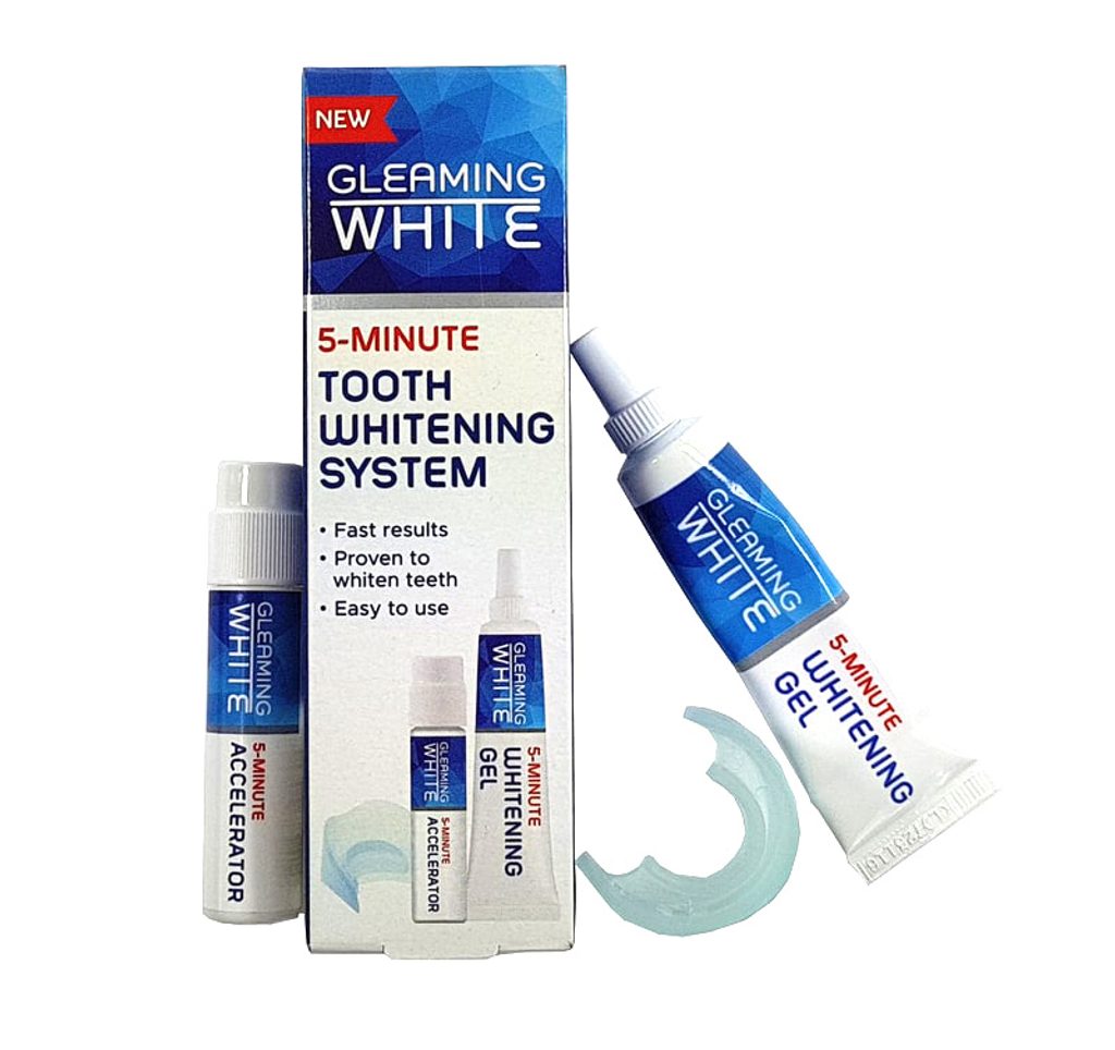 5 minutový bělící gel na zuby Gleaming white + náustek