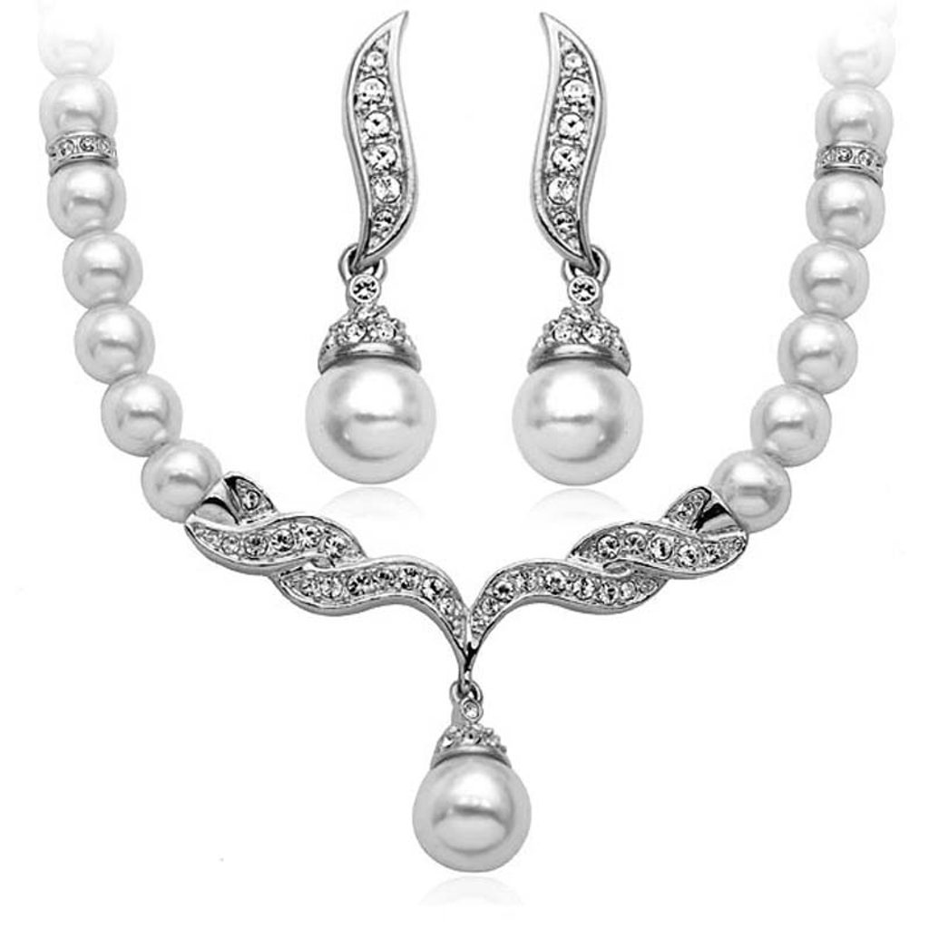 Studiomody.cz - Luxusní perlová sada náhrdelníku a náušnic - Bižuterie -  MÓDNÍ DOPLŇKY