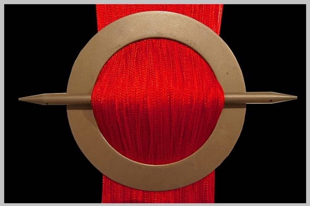 Provázková záclona Exkluzive- červená - 160x100
