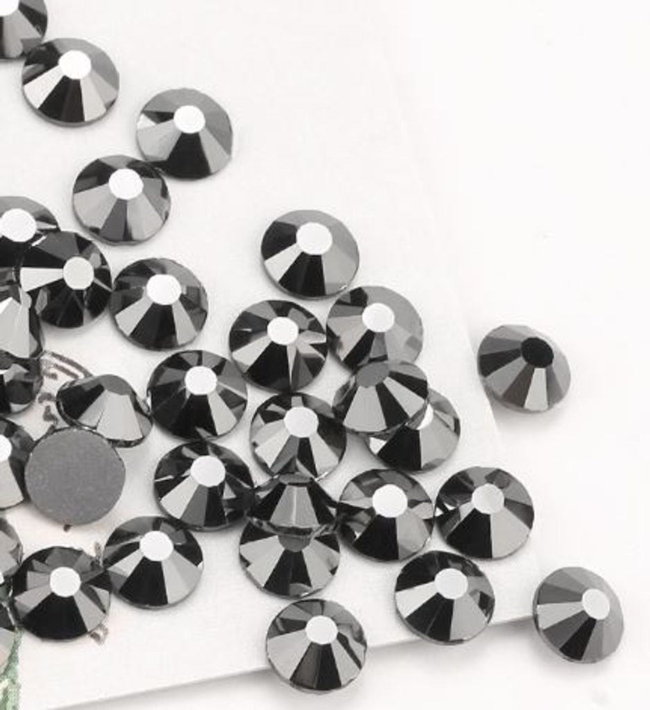 Kamínky na řasy Swarovski elements Black Diamond - 25, 50ks - 25ks