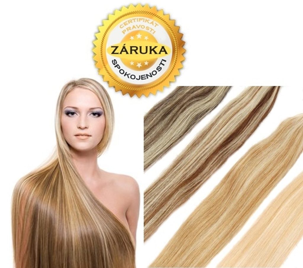 100% Východoevropské vlasy KERATIN, melírované 45,50,55 a 60cm - 50cm / Keratin U- tip / 27/613