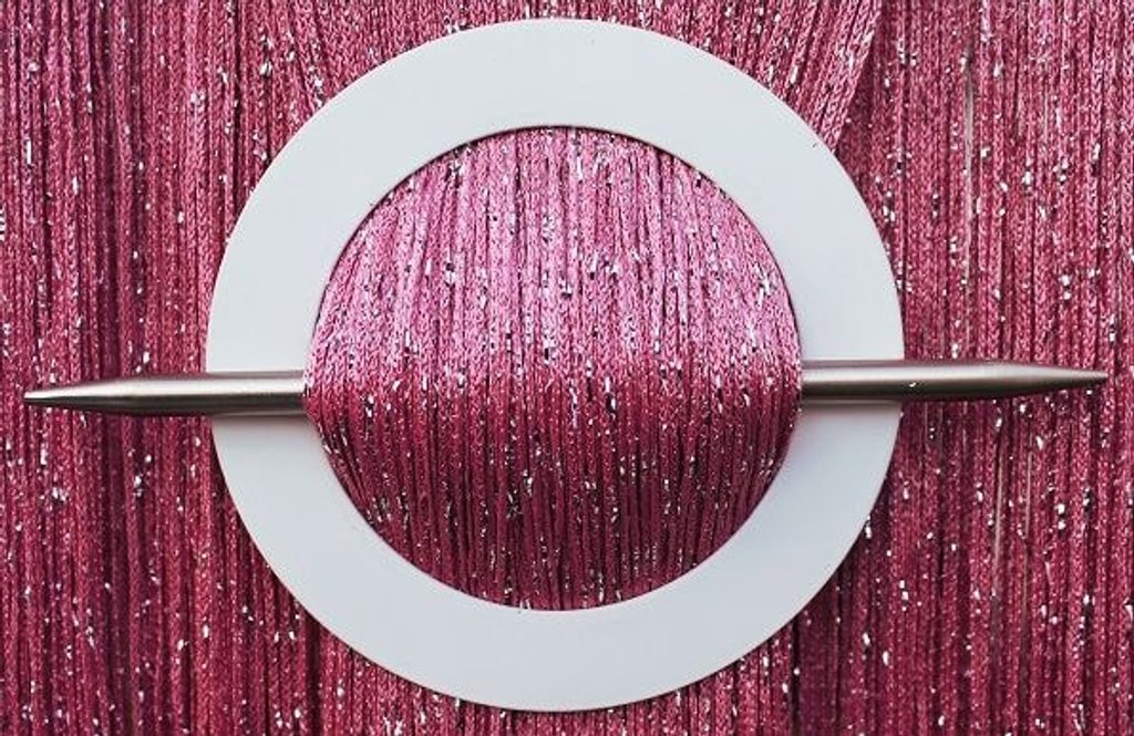 Provázková záclona Luxury - růžová - 250cm  100cm