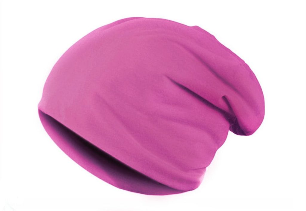 bavlněná čepice BEANIE DARK PINK