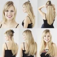 Clip-in k prodloužení 57cm, přírodní blond, Deluxe 130g