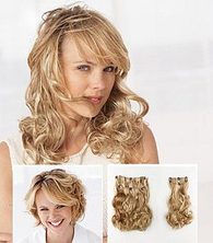 CLIP IN vlasy - 100% Lidské vlasy k prodloužení REMY, platinová Blond - vlnité