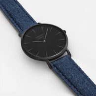 Elegantní UNISEX hodinky VENEZIA pro každý den - kombi black & jeans