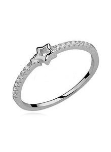 Stříbrný jemný prsten s hvězdičkou