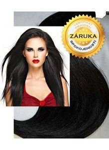 100% Středoevropské vlasy VIRGIN - černá 20 - 70cm