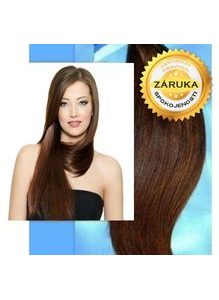 100% Středoevropské vlasy VIRGIN - středně hnědá 20 - 70cm