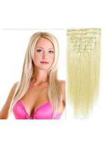 Clip-in k prodloužení 57cm, přírodní blond, Deluxe 130g