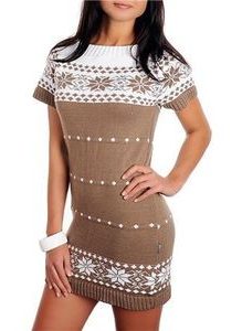 Dámské norské hnědé šaty