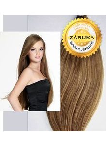 100% Středoevropské vlasy VIRGIN - světle hnědá 20 - 70cm
