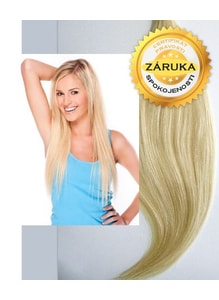 100% Středoevropské vlasy VIRGIN pro metodu MICRO RING, přírodní blond 20 - 70 cm