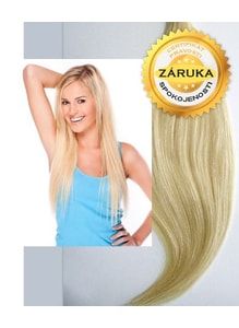 100% Středoevropské vlasy VIRGIN pro metodu MICRO RING, přírodní blond 20 - 70 cm