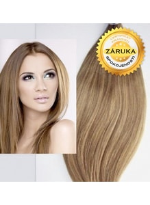 100% Středoevropské vlasy VIRGIN pro metodu MICRO RING, tmavá blond 20 - 70 cm