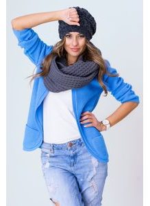 Dámský luxusní kardigan - sky