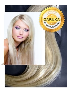 100% Středoevropské vlasy VIRGIN - platinová blond 20 - 70cm