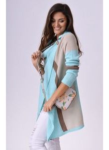 Dámský zavinovací kardigan na knoflík - mint