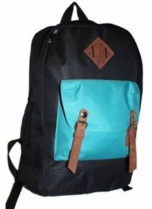 černo-tyrkysový batůžek