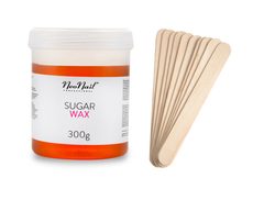 Depilační cukrová pasta + 10ks dřevěné špachtle - 300g