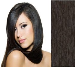 KERATIN- 100% Indické vlasy REMY, černo-hnědá 46,55cm