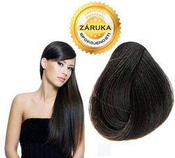 100% Východoevropské panenské vlasy KERATIN, černo-hnědá 45,50,55 a 60cm