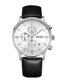 Nový model stylových pánských hodinek MEGIR Chronograph TLW11 - silver/black