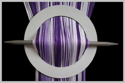 Provázková záclona De Luxe trio-effect-bílá-světle fialová-tmavě fialová