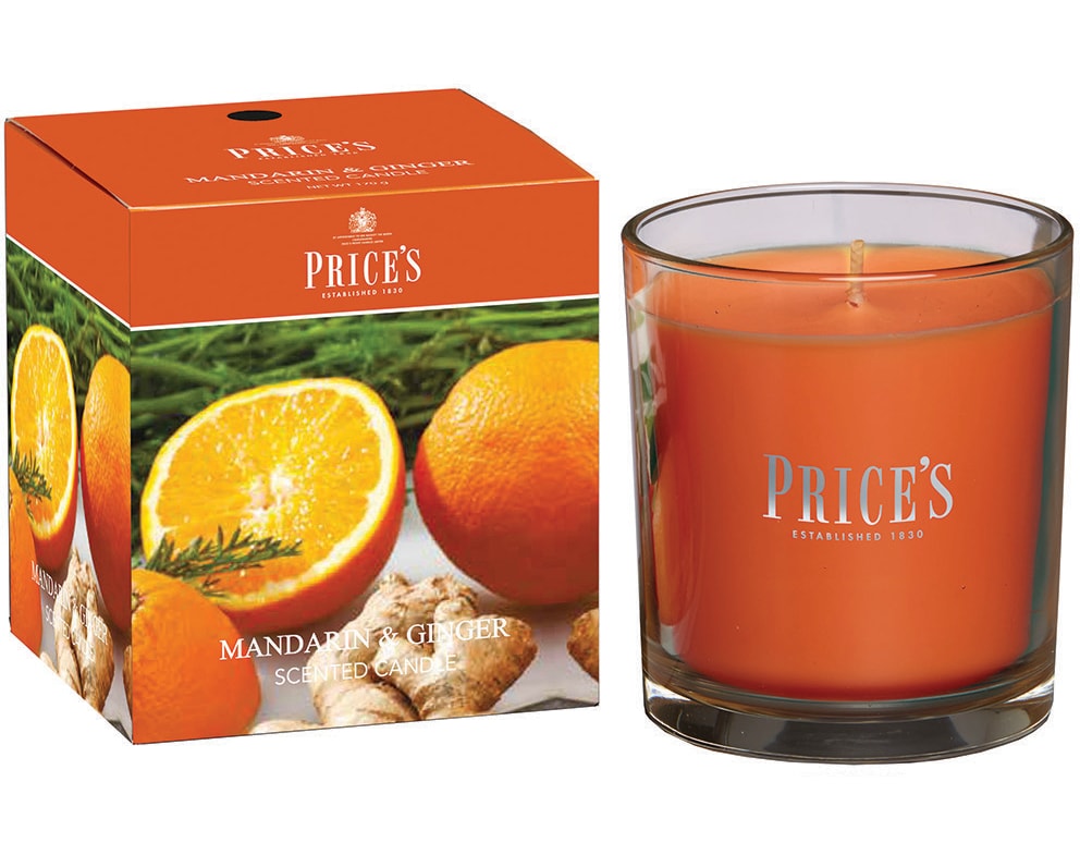Price´s FRAGRANCE vonná svíčka ve skle Mandarinka & Zázvor - hoření 45h