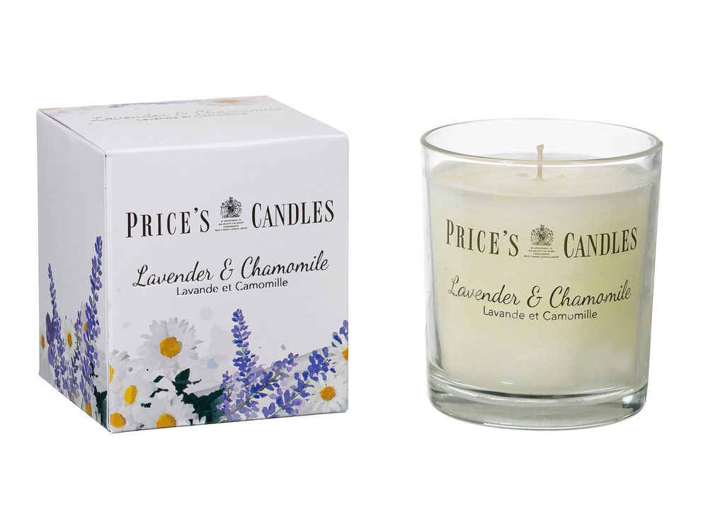 Price´s Price's vonná svíčka ve skle Lavender & Chamomile - hoření 45h